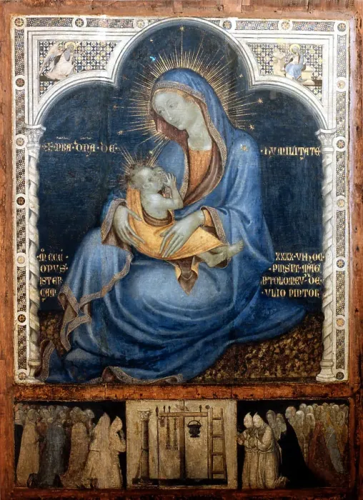 Framed Print : Madonna dell'Umiltà (Madonna of the Humility), 1346. Creator: Pellerano da Camogli; Bartolommeo (ca 1300-ca 1348) Framed Print : Madonna dell'Umiltà (Madonna of the Humility), 1346. Creator: Pellerano da Camogli; Bartolommeo (ca 1300-ca 1348)