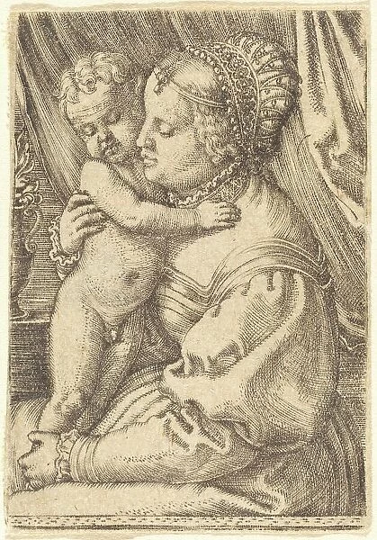 Madonna with Flower Vase, c. 1520. Creator: Barthel Beham