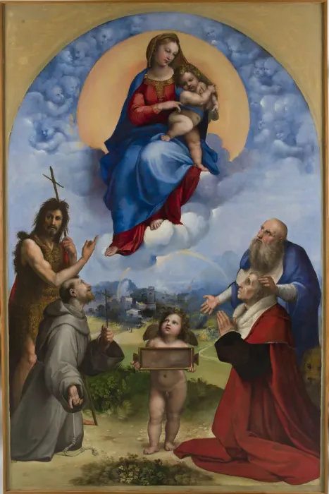 Framed Print : Madonna of Foligno, 1511-1512 Framed Print : Madonna of Foligno, 1511-1512
