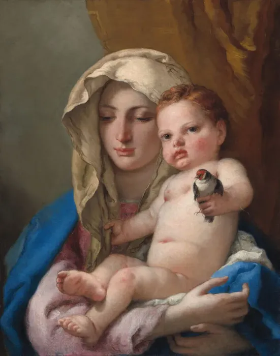 Framed Print : Madonna of the Goldfinch, c. 1767 / 1770. Creator: Giovanni Battista Tiepolo Framed Print : Madonna of the Goldfinch, c. 1767 / 1770. Creator: Giovanni Battista Tiepolo
