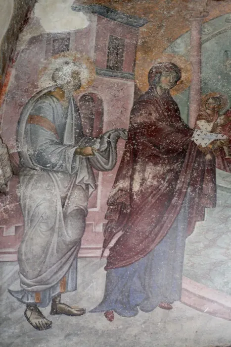 Framed Print : Madonna with Joseph, c. 1260-1270. Artist: Anonymous Framed Print : Madonna with Joseph, c. 1260-1270. Artist: Anonymous
