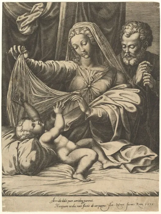 Framed Print : The Madonna of Loreto, by 1575. Creator: Giorgio Ghisi Framed Print : The Madonna of Loreto, by 1575. Creator: Giorgio Ghisi