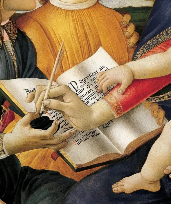 Framed Print : Madonna of the Magnificat (Detail), 1483 Framed Print : Madonna of the Magnificat (Detail), 1483