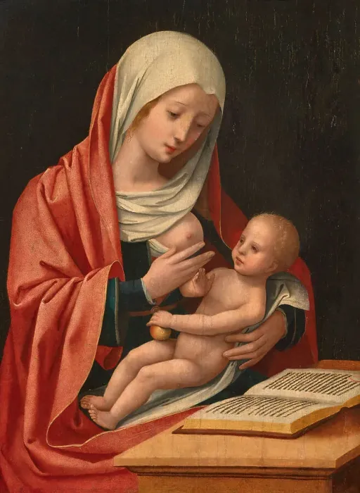 Framed Print : Madonna of the Milk, First Half of 16th cen.. Creator: Master of the Female Half-Lengths (First half of 16th cen.) Framed Print : Madonna of the Milk, First Half of 16th cen.. Creator: Master of the Female Half-Lengths (First half of 16th cen.)
