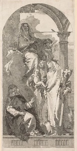 Madonna with Saints Agnes, Catherine and Rosa. Creator: Giovanni Domenico Tiepolo (Italian