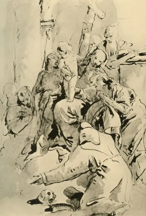 Framed Print : Madonna with Saints, mid 18th century, (1928). Artist: Giovanni Battista Tiepolo Framed Print : Madonna with Saints, mid 18th century, (1928). Artist: Giovanni Battista Tiepolo