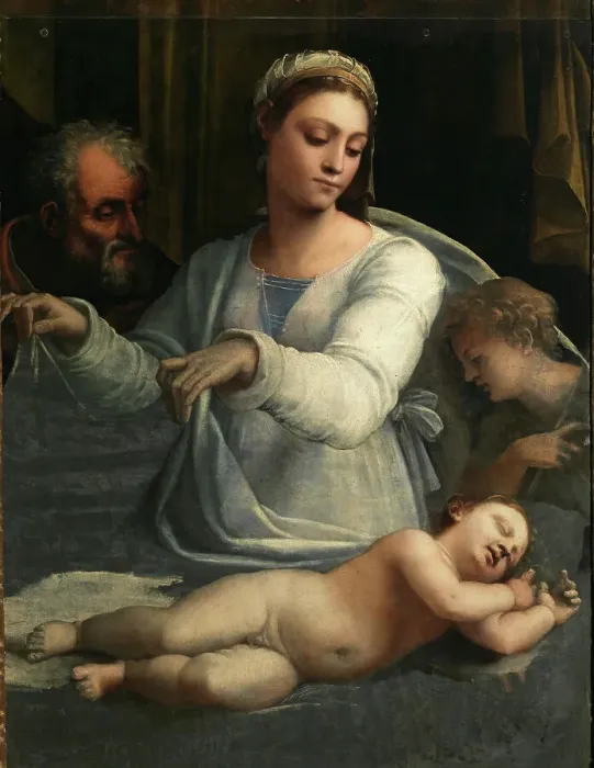 Framed Print : Madonna with the veil, 1533. Creator: Piombo, Sebastiano, del (1485-1547) Framed Print : Madonna with the veil, 1533. Creator: Piombo, Sebastiano, del (1485-1547)