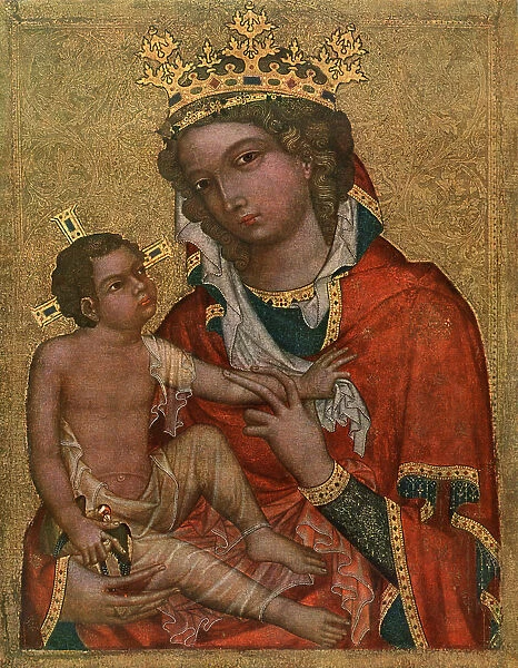 Madonna of Veveri, c1350 (1955). Artist: Master of the Vyssi Brod Altar