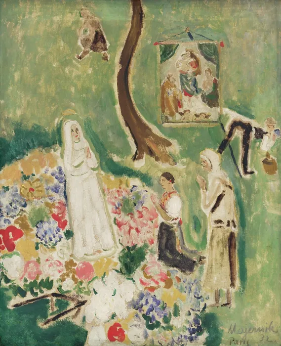 Framed Print : Two Madonnas, 1932. Creator: Cyprian Majernik Framed Print : Two Madonnas, 1932. Creator: Cyprian Majernik