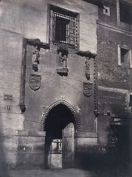 [Madrid. Facade of the Hospital of 'La Latina'], ca. 1857. Creator: Charles Clifford. [Madrid. Facade of the Hospital of 'La Latina'], ca. 1857. Creator: Charles Clifford