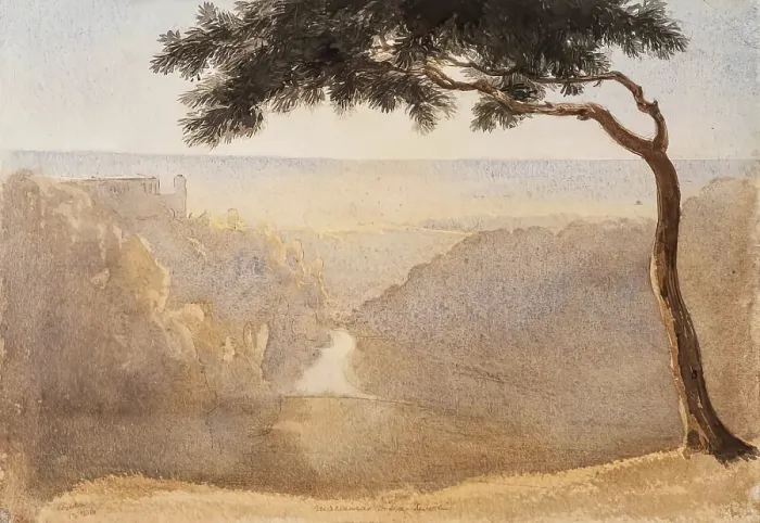 Framed Print : Maecenas Villa, Tivoli, 1824. Creator: James William Giles. Maecenas Villa, Tivoli, 1824. Creator: James William Giles Framed Print : Maecenas Villa, Tivoli, 1824. Creator: James William Giles. Maecenas Villa, Tivoli, 1824. Creator: James William Giles