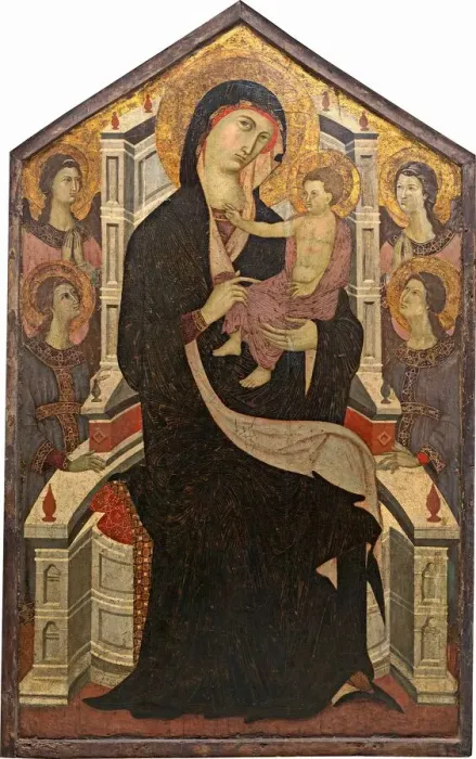 Framed Print : Maesta(Madonna and Child with Four Angels), c. 1290 Framed Print : Maesta(Madonna and Child with Four Angels), c. 1290