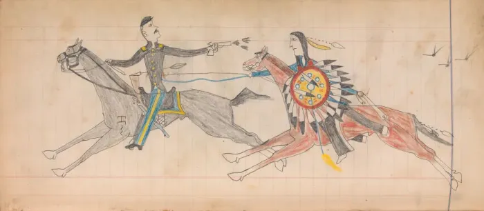 Framed Print : Maffet Ledger: Drawing, ca. 1874-81. Creator: Unknown Framed Print : Maffet Ledger: Drawing, ca. 1874-81. Creator: Unknown