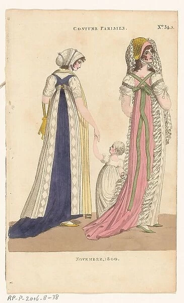 Magazine of Female Fashions of London and Paris, Costume Parisien, No 34.3, November, 1800, 1800. Creator: Unknown