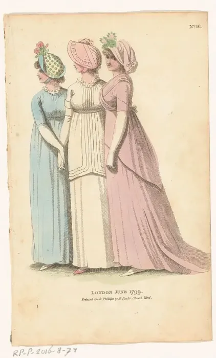 Framed Print : Magazine of Female Fashions of London and Paris. No. 16: London June 1799, 1799. Creator: Unknown Framed Print : Magazine of Female Fashions of London and Paris. No. 16: London June 1799, 1799. Creator: Unknown