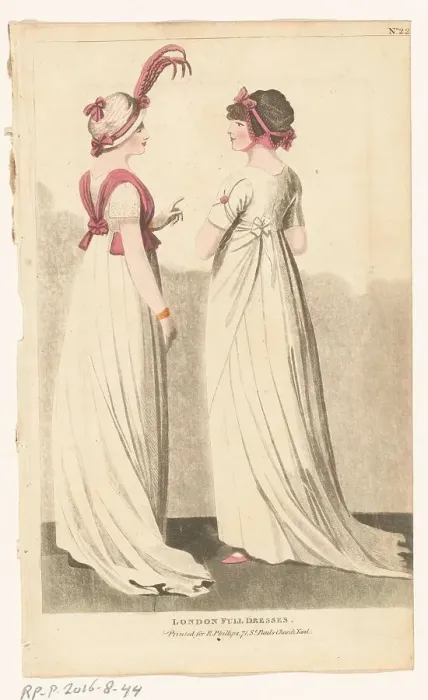 Framed Print : Magazine of Female Fashions of London and Paris. No. 22. London Full Dresses. 1798-1806. Creator: Unknown Framed Print : Magazine of Female Fashions of London and Paris. No. 22. London Full Dresses. 1798-1806. Creator: Unknown
