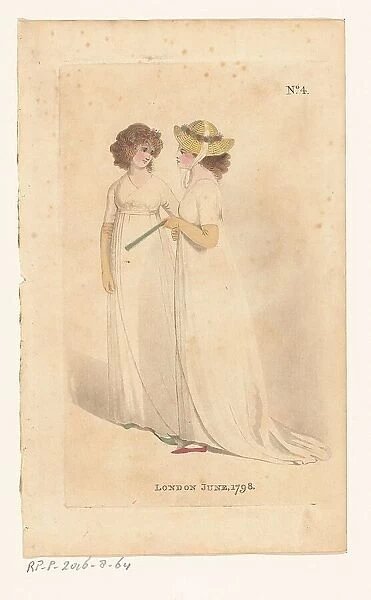 Magazine of Female Fashions of London and Paris, No. 4: London June 1798, 1798. Creator: Unknown