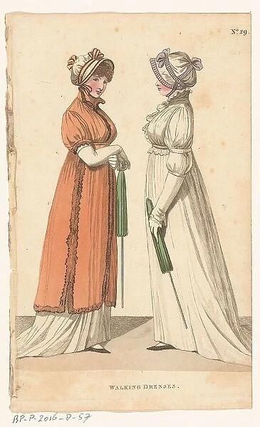 Magazine of Female Fashions of London and Paris. No. 29: Walking Dresses, 1798-1806. Creator: Unknown