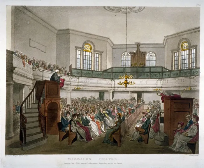 Framed Print : Magdalen Chapel, St Georges Fields, Southwark, London, 1809 Framed Print : Magdalen Chapel, St Georges Fields, Southwark, London, 1809