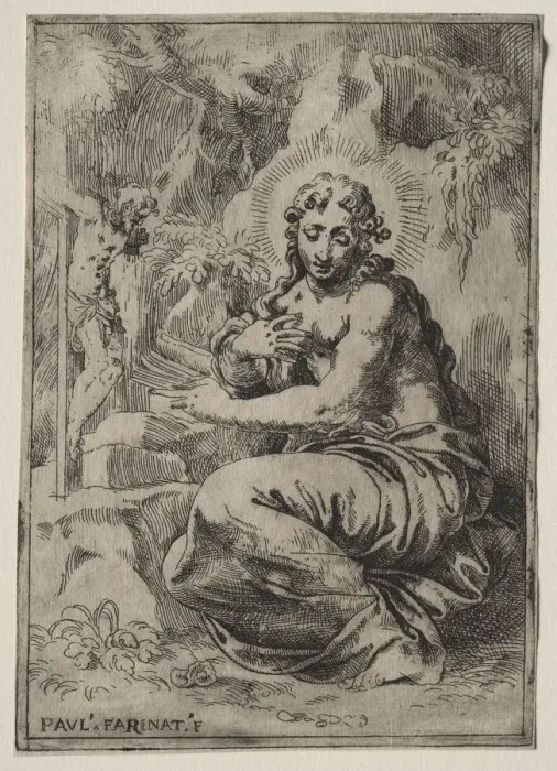 Framed Print : The Magdalen, late 16th century. Creator: Paolo Farinati (Italian, 1522-1606) Framed Print : The Magdalen, late 16th century. Creator: Paolo Farinati (Italian, 1522-1606)