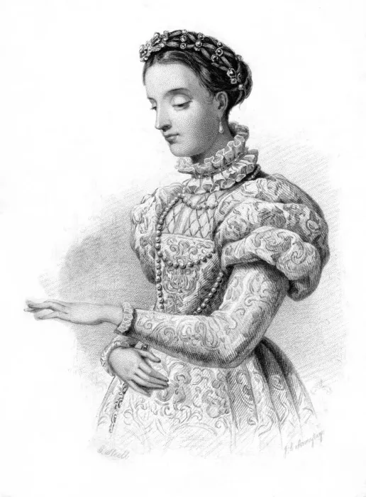 Framed Print : Magdalene of France, (19th century). Artist: JC Armytage Framed Print : Magdalene of France, (19th century). Artist: JC Armytage