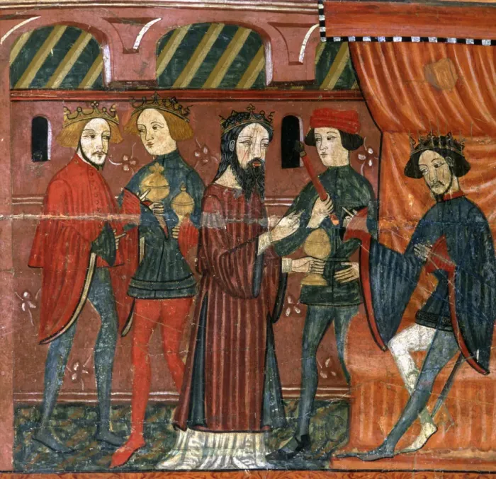 Framed Print : The Magi before Herod, detail of the work The Frontal of the Mother of God, tempera Framed Print : The Magi before Herod, detail of the work The Frontal of the Mother of God, tempera