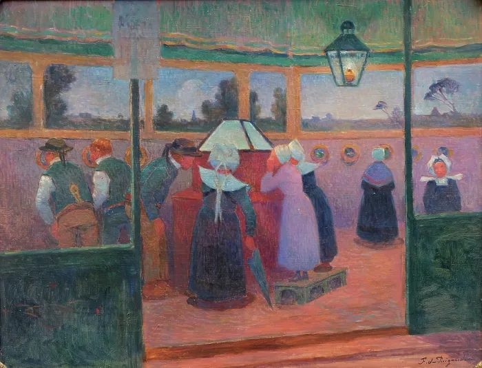 Framed Print : The Magic Lantern. Creator: Du Puigaudeau, Ferdinand (1864-1930) Framed Print : The Magic Lantern. Creator: Du Puigaudeau, Ferdinand (1864-1930)