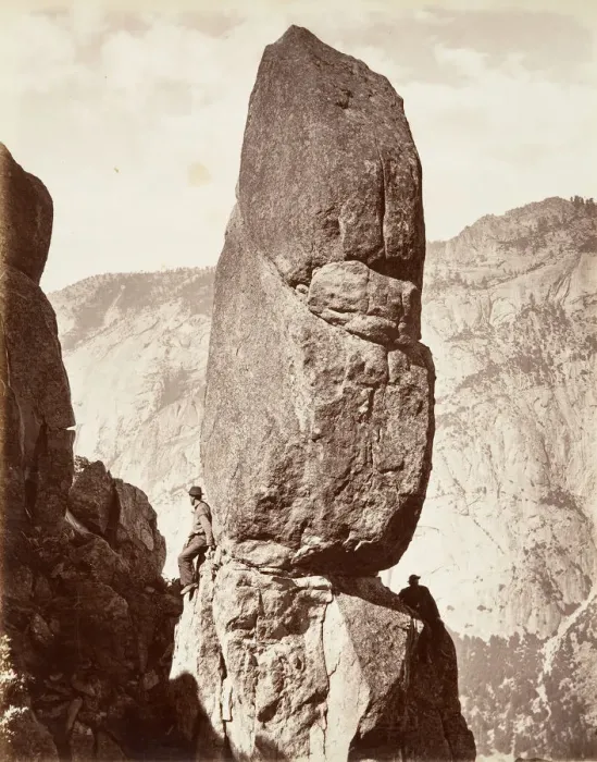 Framed Print : Magic Tower, Yosemite, ca. 1872, printed ca. 1876. Creator: Attributed to Carleton E Framed Print : Magic Tower, Yosemite, ca. 1872, printed ca. 1876. Creator: Attributed to Carleton E