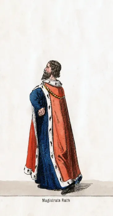 Framed Print : Magistrate, costume design for Shakespeares play, Henry VIII, 19th century Framed Print : Magistrate, costume design for Shakespeares play, Henry VIII, 19th century