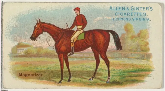 Framed Print : Magnetizer, from The Worlds Racers series (N32) for Allen & Ginter Cigarettes, 1888 Framed Print : Magnetizer, from The Worlds Racers series (N32) for Allen & Ginter Cigarettes, 1888