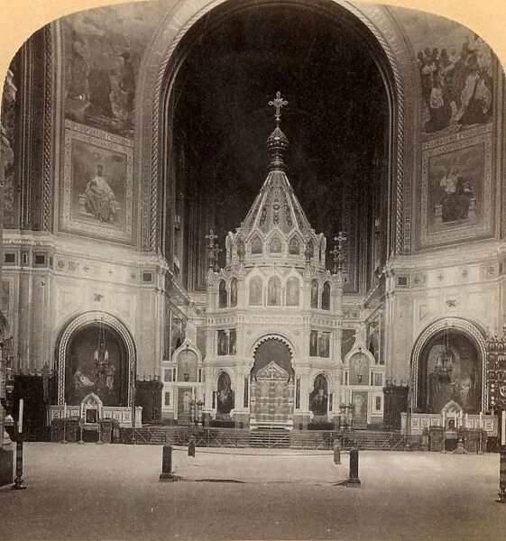 The Magnificent Altar, Temple of Our Saviour, Moscows greatest Church, Russia, 1898