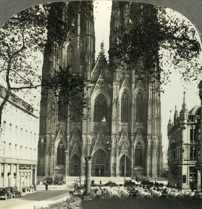 Framed Print : The Magnificent Facade and Towers (512 Feet) of the Cathedral of Cologne, Germany, c1930s Framed Print : The Magnificent Facade and Towers (512 Feet) of the Cathedral of Cologne, Germany, c1930s