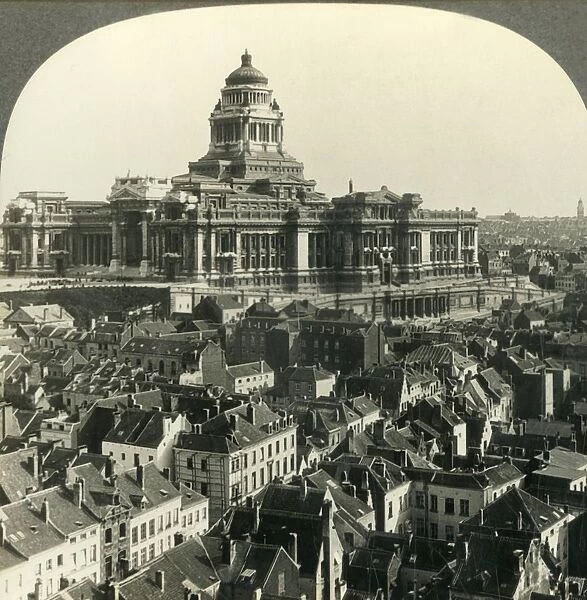 Magnificent Palace of Justice, S. E. from Notre Dame de la Chapelle, Brussels, Belgium, c1930s