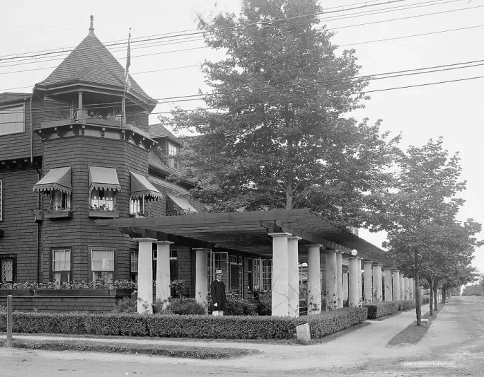 Framed Print : Magnolia Grill and Motor Club, Magnolia, Mass. between 1900 and 1906. Creator: Unknown Framed Print : Magnolia Grill and Motor Club, Magnolia, Mass. between 1900 and 1906. Creator: Unknown