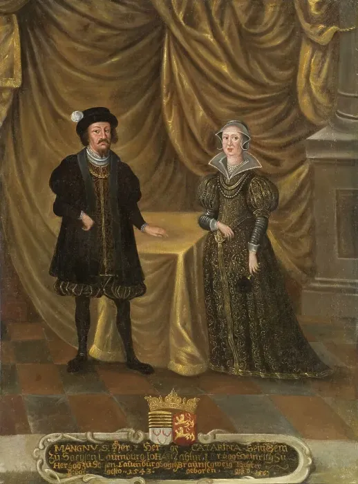 Framed Print : Magnus I, died 1543, Duke of Saxe-Lauenburg, Catherine, 1488-1563, Princess, c16th century. Creator: Unknown Framed Print : Magnus I, died 1543, Duke of Saxe-Lauenburg, Catherine, 1488-1563, Princess, c16th century. Creator: Unknown