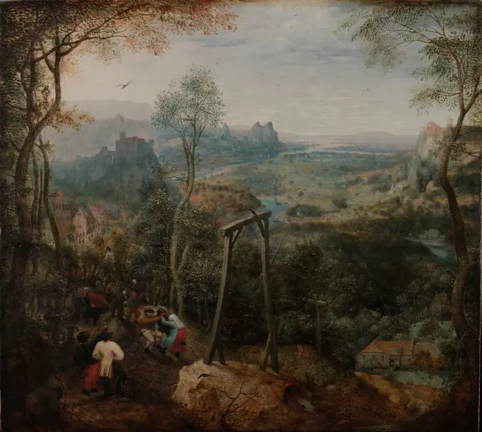 Framed Print : The Magpie on the Gallows. Artist: Bruegel (Brueghel), Pieter, the Elder (ca 1525-1569) Framed Print : The Magpie on the Gallows. Artist: Bruegel (Brueghel), Pieter, the Elder (ca 1525-1569)