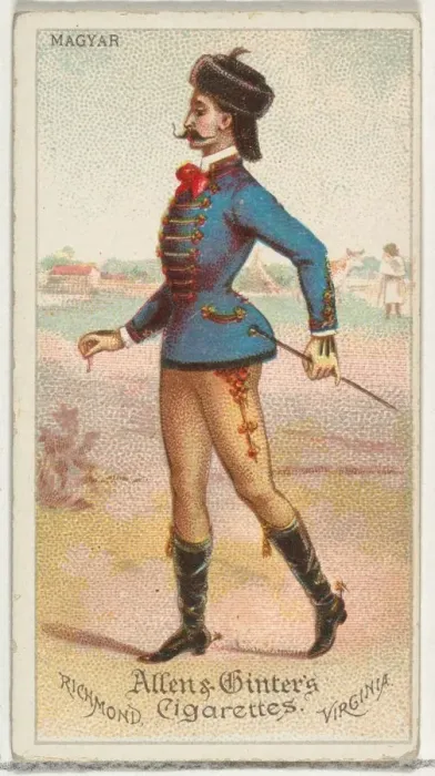 Framed Print : Magyar, from Worlds Dudes series (N31) for Allen & Ginter Cigarettes, 1888 Framed Print : Magyar, from Worlds Dudes series (N31) for Allen & Ginter Cigarettes, 1888