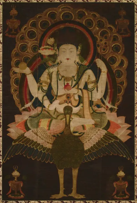 Framed Print : Mahamayuri Scroll, 12th century. Artist: Anonymous Framed Print : Mahamayuri Scroll, 12th century. Artist: Anonymous