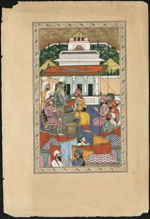 Framed Print : Maharaja Ranjit Singh, 1841. Creator: Imam Bakhsh Lahori (active 1830s-1840s) Framed Print : Maharaja Ranjit Singh, 1841. Creator: Imam Bakhsh Lahori (active 1830s-1840s)