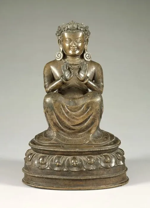 Framed Print : The Mahasiddha (Great Adept) Dampa Sangye (Nagpopa) (d. 1117), c.mid-14th century. Creator: Unknown Framed Print : The Mahasiddha (Great Adept) Dampa Sangye (Nagpopa) (d. 1117), c.mid-14th century. Creator: Unknown