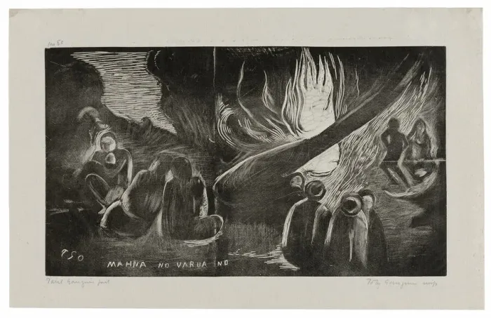Framed Print : Mahna no varua ino (The Devil Speaks), from the Noa Noa Framed Print : Mahna no varua ino (The Devil Speaks), from the Noa Noa