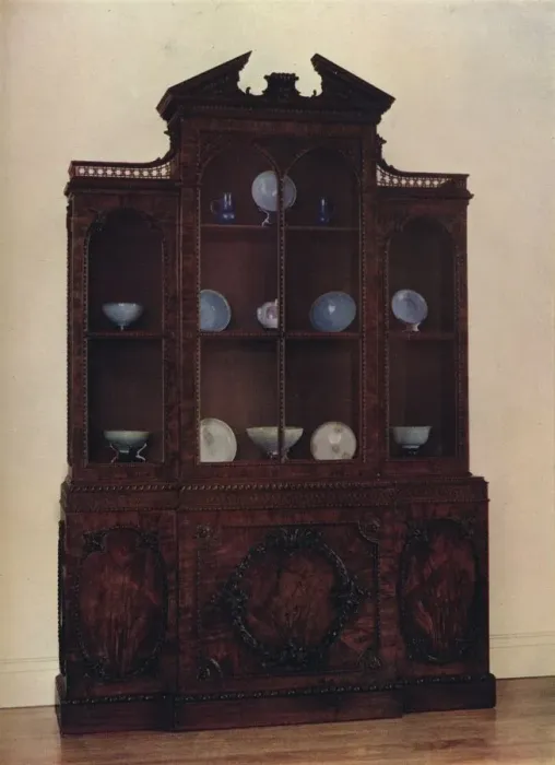 Framed Print : Mahogany Glass-Fronted Case, c1760. Artist: William Vile Framed Print : Mahogany Glass-Fronted Case, c1760. Artist: William Vile