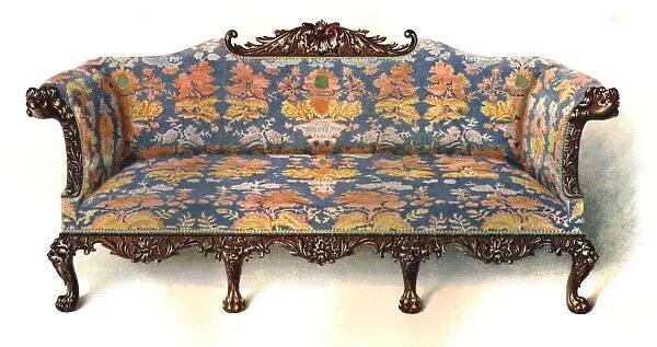Mahogany sofa, 1906. Artist: Shirley Slocombe