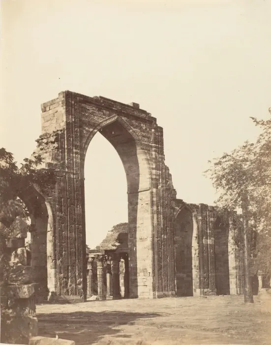 Framed Print : Mahomedan Arch at the Qutub Minar, Delhi, 1858-61. Creator: Unknown Framed Print : Mahomedan Arch at the Qutub Minar, Delhi, 1858-61. Creator: Unknown