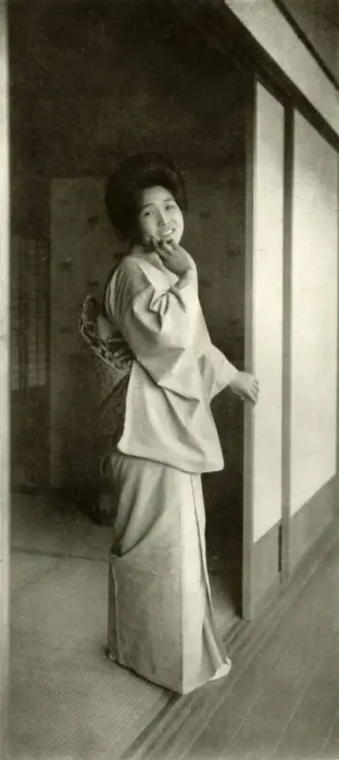 Framed Print : A Maid of Fair Japan, 1910. Creator: Herbert Ponting Framed Print : A Maid of Fair Japan, 1910. Creator: Herbert Ponting