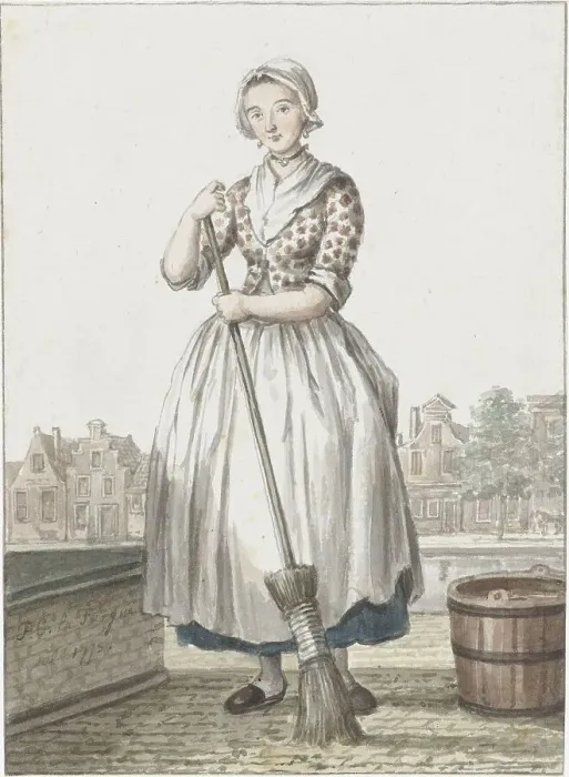 Framed Print : Maid from The Hague, 1775. Creator: Paulus Constantijn la Fargue Framed Print : Maid from The Hague, 1775. Creator: Paulus Constantijn la Fargue