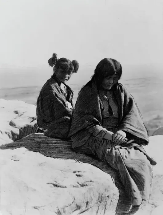 Framed Print : Maiden and Matron, c1905. Creator: Edward Sheriff Curtis Framed Print : Maiden and Matron, c1905. Creator: Edward Sheriff Curtis