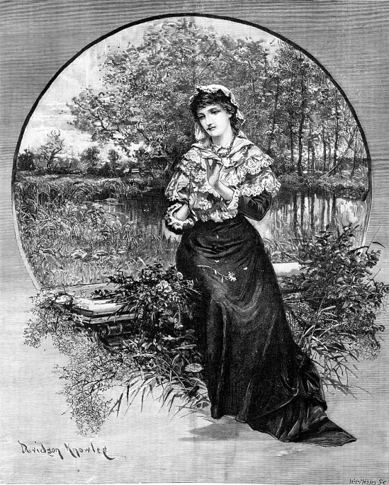 Framed Print : Maiden Meditation, 1881. Creator: W. I. Mosses Framed Print : Maiden Meditation, 1881. Creator: W. I. Mosses