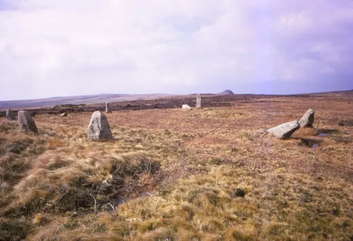 Framed Print : Nine Maidens Stone Circle, Cornwall, 20th century. Artist: CM Dixon