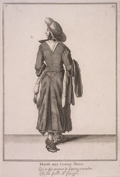 Framed Print : Maids any cunny skins, Cries of London, (1688?) Framed Print : Maids any cunny skins, Cries of London, (1688?)